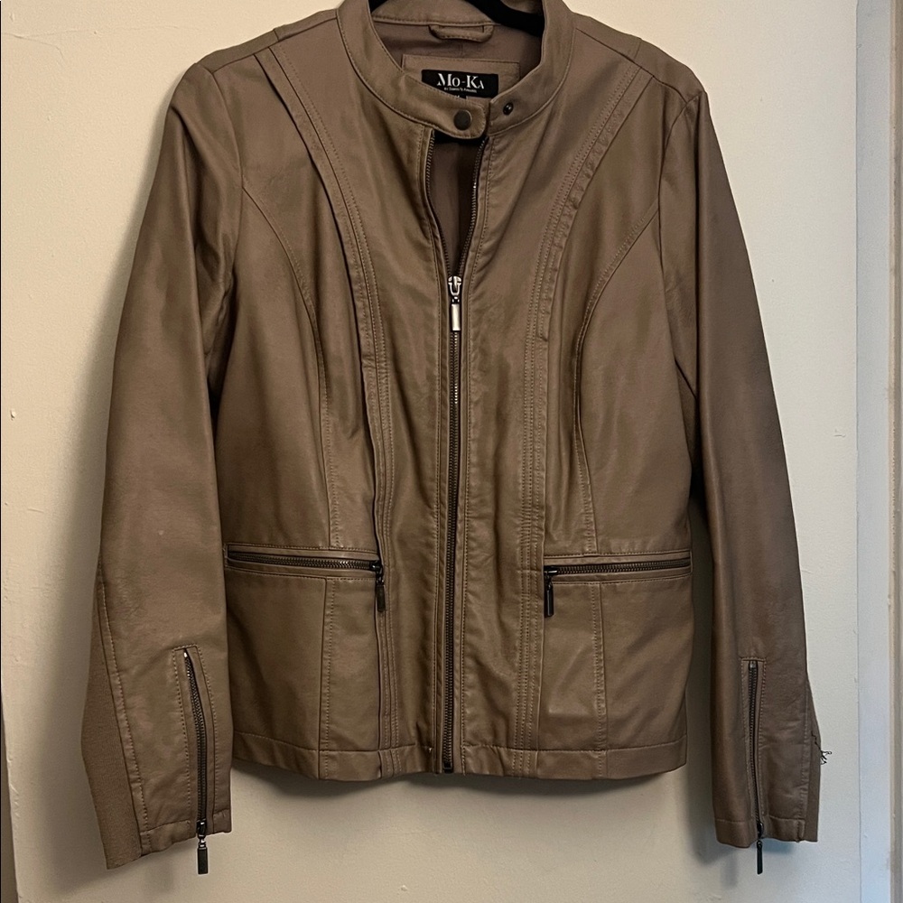 Mo.Ka Women's Brown Leather Jacket